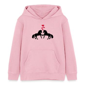 Pferd - Kinder Organic Hoodie Mini Cruiser von Stanley/Stella - Hellrosa - Vorne - AI Model Kid Female (0cm)