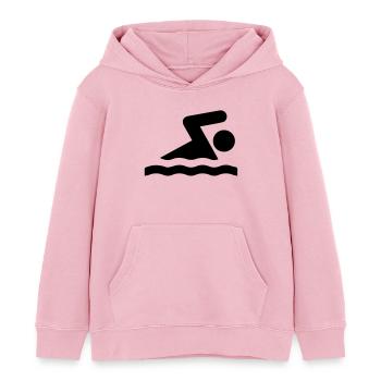 Schwimmer - Kinder Organic Hoodie Mini Cruiser von Stanley/Stella - Hellrosa - Vorne - AI Model Kid Female (0cm)