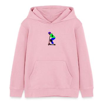 Stunt Scooter Neon - Kinder Organic Hoodie Mini Cruiser von Stanley/Stella - Hellrosa - Vorne - AI Model Kid Female (0cm)