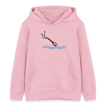 springen / schwimmen - Kinder Organic Hoodie Mini Cruiser von Stanley/Stella - Hellrosa - Vorne - AI Model Kid Female (0cm)