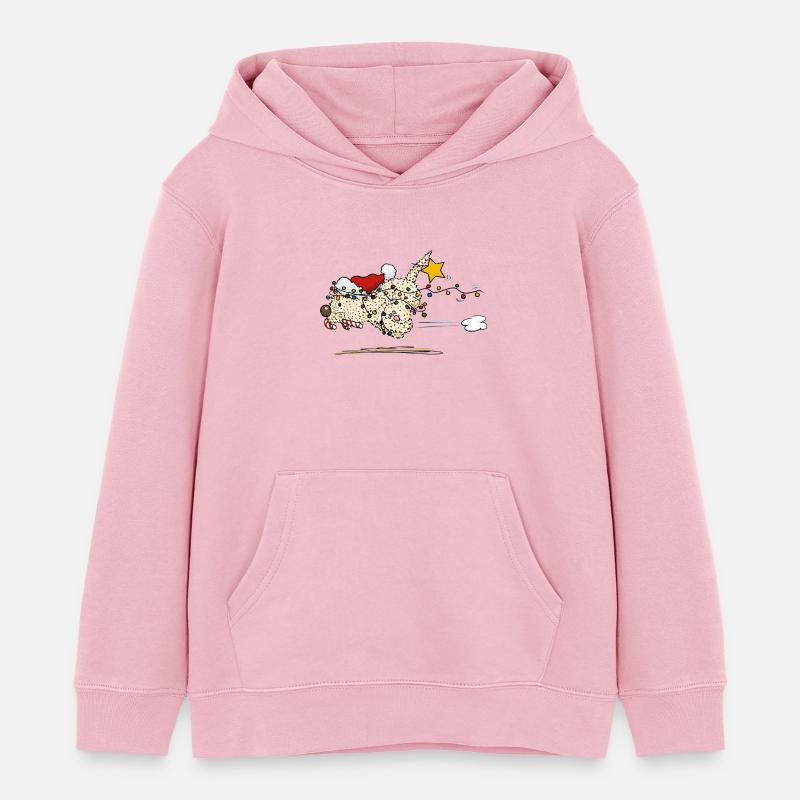 String Lights2 2 - Kids Organic Hoodie by Stanley/Stella - cotton pink