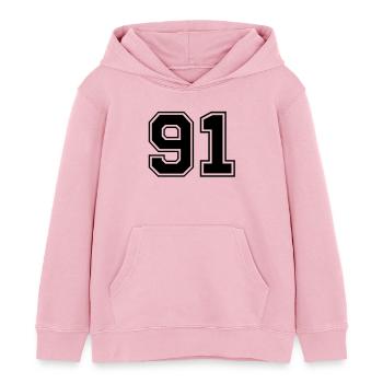 91 - Kids Organic Hoodie by Stanley/Stella - cotton pink - Front - AI Model Kid Female (0cm)