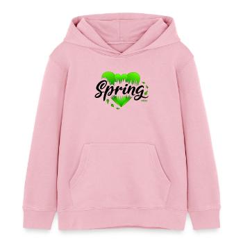 Frühling Frühlingsanfang Herzen - Kinder Organic Hoodie Mini Cruiser von Stanley/Stella - Hellrosa - Vorne - AI Model Kid Female (0cm)