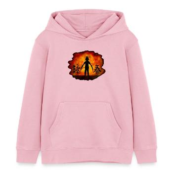 explosion - Kinder Organic Hoodie Mini Cruiser von Stanley/Stella - Hellrosa - Vorne - AI Model Kid Female (0cm)