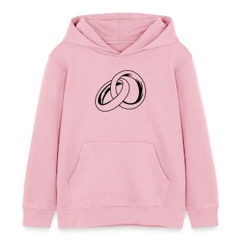 eheringe_001 - Kinder Organic Hoodie Mini Cruiser von Stanley/Stella - Hellrosa - Vorne - AI Model Kid Female (0cm)