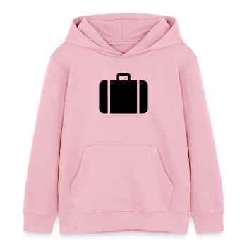 valise,voyage,aéroport,Gare ferroviaire - Sweat à capuche enfant bio Stanley/Stella - rose pâle - Devant - AI Model Kid Female (0cm)
