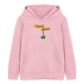 schule kindergarten wegweiser - Kinder Organic Hoodie Mini Cruiser von Stanley/Stella - Hellrosa - Vorne - AI Model Kid Female (0cm)