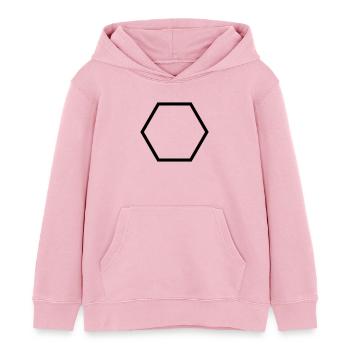 Polygone (à personnaliser) - Sweat à capuche enfant bio Stanley/Stella - rose pâle - Devant - AI Model Kid Female (0cm)