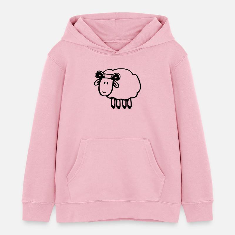 mouton - Sweat à capuche enfant bio Stanley/Stella - rose pâle