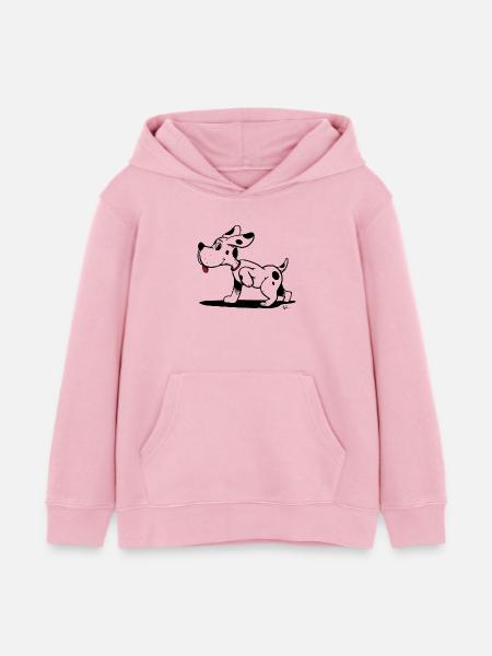 small sweet friendly dog 🐶 - Kids Organic Hoodie by Stanley/Stella - cotton pink