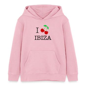 CERISE - IBIZA - Sweat à capuche enfant bio Stanley/Stella - rose pâle - Devant - AI Model Kid Female (0cm)