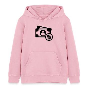 Argent - Sweat à capuche enfant bio Stanley/Stella - rose pâle - Devant - AI Model Kid Female (0cm)