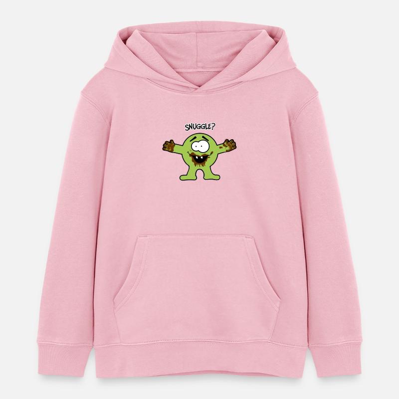Blottir? Chocolat monstre. - Sweat à capuche enfant bio Stanley/Stella - rose pâle
