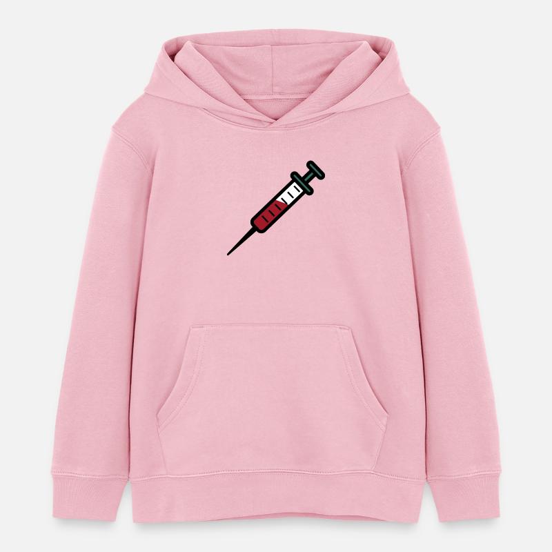 seringue - Sweat à capuche enfant bio Stanley/Stella - rose pâle
