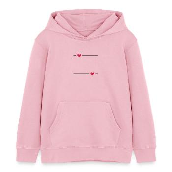 Linie Herz Strich Ornament - Kinder Organic Hoodie Mini Cruiser von Stanley/Stella - Hellrosa - Vorne - AI Model Kid Female (0cm)