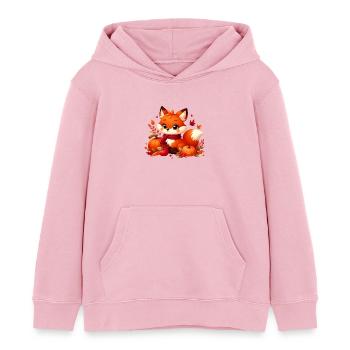 Fuchs Herbst 2 - Kinder Organic Hoodie Mini Cruiser von Stanley/Stella - Hellrosa - Vorne - AI Model Kid Female (0cm)