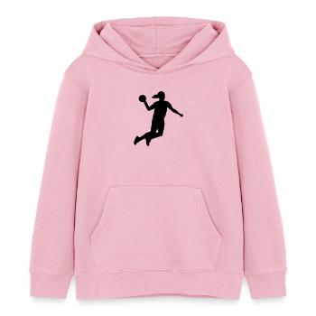 Handball - Kinder Organic Hoodie Mini Cruiser von Stanley/Stella - Hellrosa - Vorne - AI Model Kid Female (0cm)