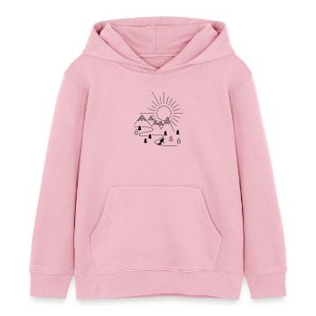 snowboarder - Kinder Organic Hoodie Mini Cruiser von Stanley/Stella - Hellrosa - Vorne - AI Model Kid Female (0cm)