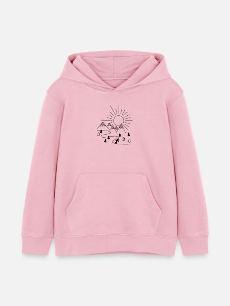 snowboarder - Kinder Organic Hoodie Mini Cruiser von Stanley/Stella - Hellrosa