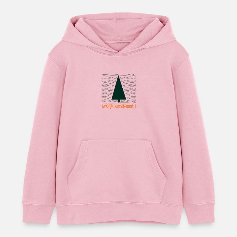 Joyeux sapin de Noël - Sweat à capuche enfant bio Stanley/Stella - rose pâle