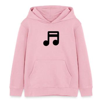 Musical note - Kids Organic Hoodie by Stanley/Stella - cotton pink - Front - AI Model Kid Female (0cm)