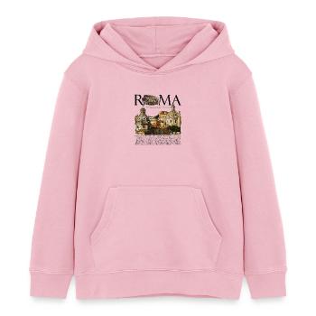 ROMA - Sweat à capuche enfant bio Stanley/Stella - rose pâle - Devant - AI Model Kid Female (0cm)