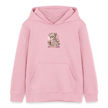 Morning mummy - Kids Organic Hoodie by Stanley/Stella - cotton pink - Front - AI Model Kid Female (0cm)