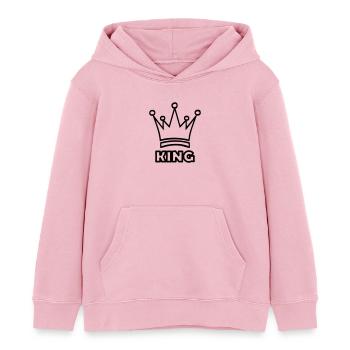 king - Kinder Organic Hoodie Mini Cruiser von Stanley/Stella - Hellrosa - Vorne - AI Model Kid Female (0cm)