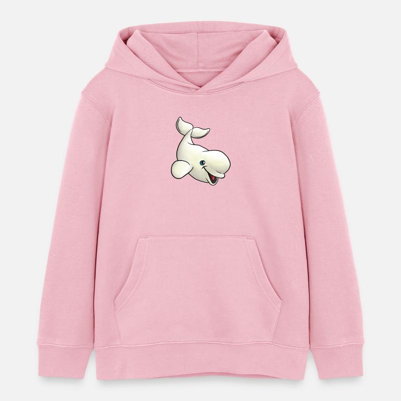peu Beluga - Sweat à capuche enfant bio Stanley/Stella - rose pâle