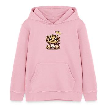 Cobra Snake Comic - Kids Organic Hoodie by Stanley/Stella - cotton pink - Front - AI Model Kid Female (0cm)
