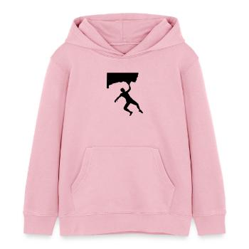 Bouldern - Kinder Organic Hoodie Mini Cruiser von Stanley/Stella - Hellrosa - Vorne - AI Model Kid Female (0cm)