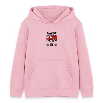 Feuerwehrauto 5. Geburtstag Feuerwehr 5 Jahre - Kinder Organic Hoodie Mini Cruiser von Stanley/Stella - Hellrosa - Vorne - AI Model Kid Female (0cm)