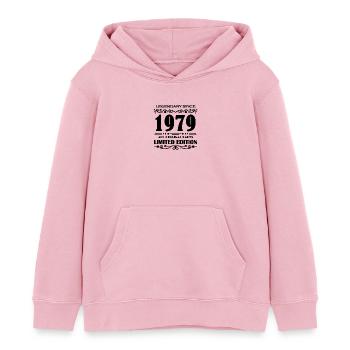Année de construction 1979 - Sweat à capuche enfant bio Stanley/Stella - rose pâle - Devant - AI Model Kid Female (0cm)