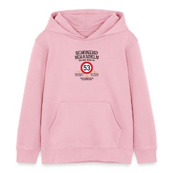 53. Geburtstag Schonend Behandeln 53 Alte Kiste 53 - Kinder Organic Hoodie Mini Cruiser von Stanley/Stella - Hellrosa - Vorne - AI Model Kid Female (0cm)