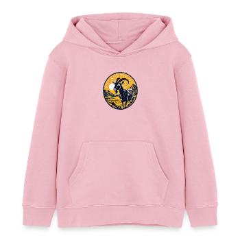 Goat Goat - Kids Organic Hoodie by Stanley/Stella - cotton pink - Front - AI Model Kid Female (0cm)