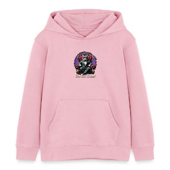 MÈRE - Sweat à capuche enfant bio Stanley/Stella - rose pâle - Devant - AI Model Kid Female (0cm)