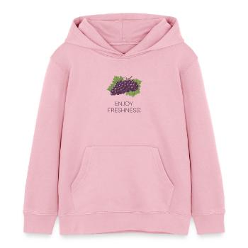 PROFITEZ DE LA FRAÎCHEUR - Sweat à capuche enfant bio Stanley/Stella - rose pâle - Devant - AI Model Kid Female (0cm)