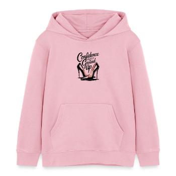 La confiance commence à partir de la base jusqu’aux talons hauts - Sweat à capuche enfant bio Stanley/Stella - rose pâle - Devant - AI Model Kid Female (0cm)