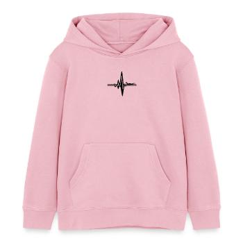 Herzschlag Nessie - Kinder Organic Hoodie Mini Cruiser von Stanley/Stella - Hellrosa - Vorne - AI Model Kid Female (0cm)