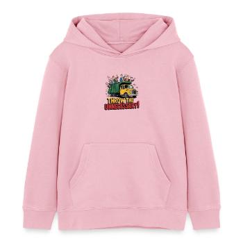 WERFEN SIE DAS UNNÖTIGE - Kinder Organic Hoodie Mini Cruiser von Stanley/Stella - Hellrosa - Vorne - AI Model Kid Female (0cm)