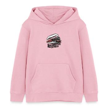 LOCOMOTIVE - Kids Organic Hoodie by Stanley/Stella - cotton pink - Front - AI Model Kid Female (0cm)