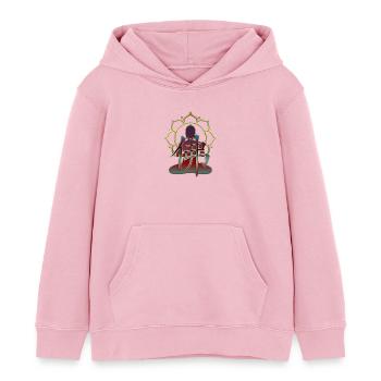 BUDDHA / Zeichen, Figur, Lotusblüte - Kinder Organic Hoodie Mini Cruiser von Stanley/Stella - Hellrosa - Vorne - AI Model Kid Female (0cm)