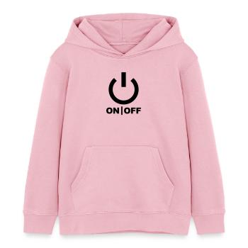 Power - Kids Organic Hoodie by Stanley/Stella - cotton pink - Front - AI Model Kid Female (0cm)