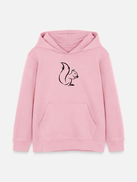 Eichhörnchen - Kinder Organic Hoodie Mini Cruiser von Stanley/Stella - Hellrosa