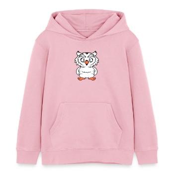 Eule Vogel Uhu Nachtvogel Schleiereule Kauz Comic - Kinder Organic Hoodie Mini Cruiser von Stanley/Stella - Hellrosa - Vorne - AI Model Kid Female (0cm)