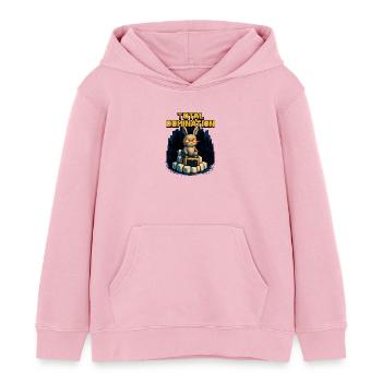 Pixel-Hase der Macht – Total Domination - Kinder Organic Hoodie Mini Cruiser von Stanley/Stella - Hellrosa - Vorne - AI Model Kid Female (0cm)