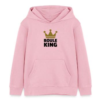 Boule King - Sweat à capuche enfant bio Stanley/Stella - rose pâle - Devant - AI Model Kid Female (0cm)