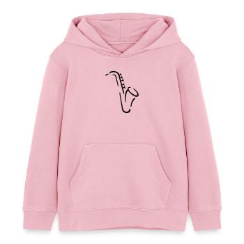 Saxophon - Kinder Organic Hoodie Mini Cruiser von Stanley/Stella - Hellrosa - Vorne - AI Model Kid Female (0cm)