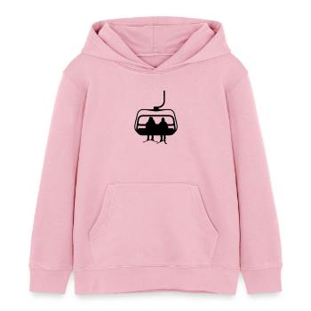 Skifahren - Kinder Organic Hoodie Mini Cruiser von Stanley/Stella - Hellrosa - Vorne - AI Model Kid Female (0cm)