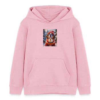 super süße hunde mode opfer heiliger bernhardiner weihnachten - Kinder Organic Hoodie Mini Cruiser von Stanley/Stella - Hellrosa - Vorne - AI Model Kid Female (0cm)